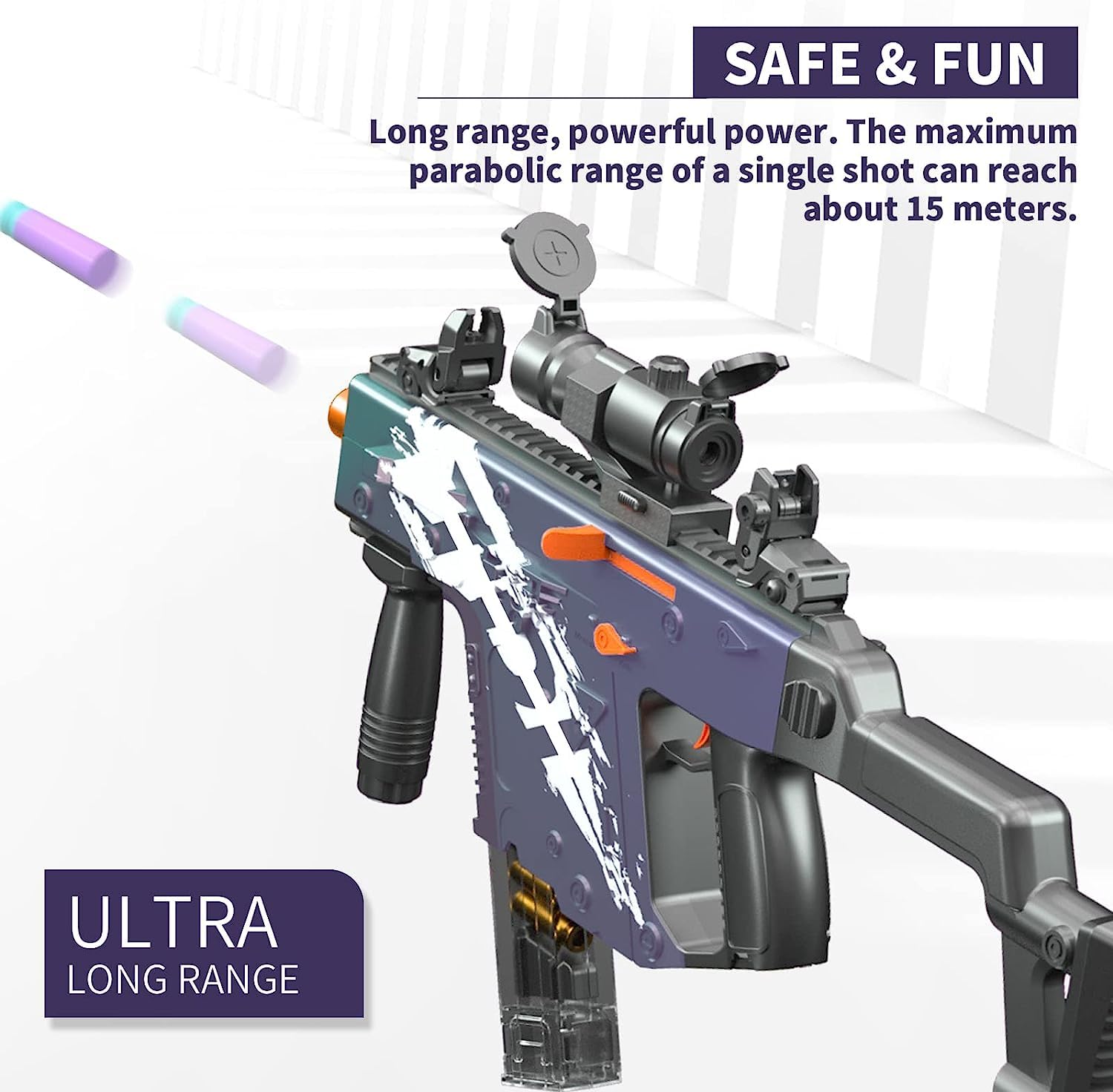 Toy Gun Electric Toys Foam Blaster, Auto-Manual Sniper Rifle Shooting Games Education Toy for Kids Boys Adults Gifts