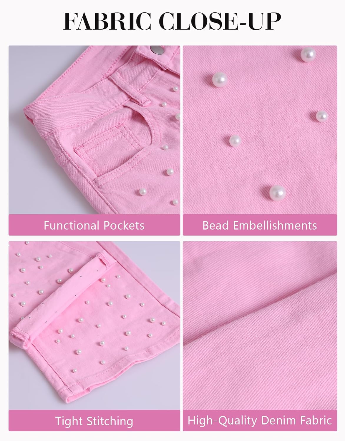 Kedera Women's High Waisted Jeans Boyfriend Baggy Wide Straight Leg Casual Denim Pants Trousers - Image 7