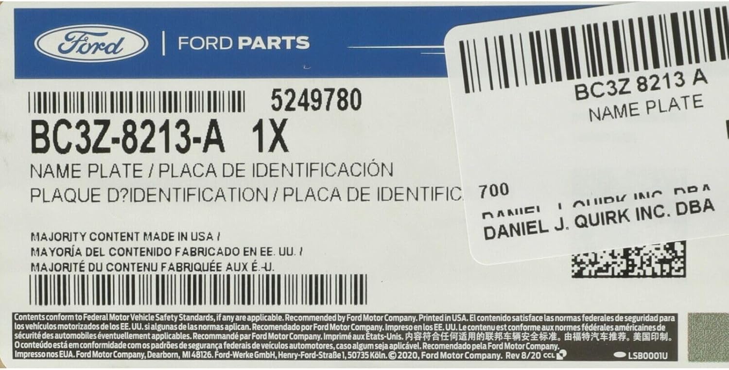 2011-2016 Ford F-Series Super Duty 13" Front Grille Blue Oval Emblem BC3Z-8213-A