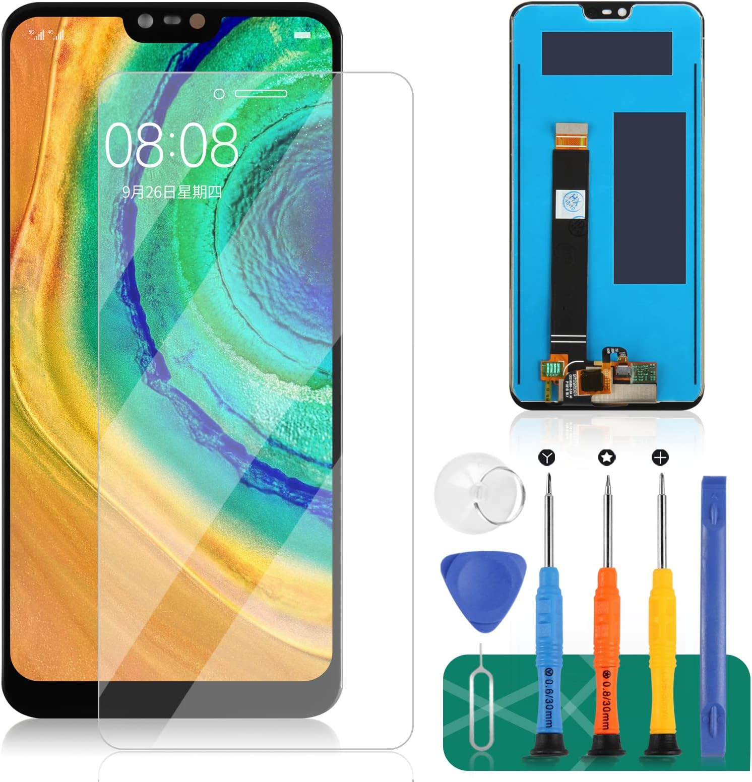 for Nokia 6 2017 N6 LCD Screen Replacement for N6 TA-1000 TA-1003 TA-1033 TA-1025 5.5" LCD Display Touch Screen Digitizer Panel Assembly Full Repair Parts