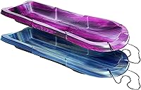 Pelican Mega Snow Glider Sled Combo - Durable Ram-X HDPE, Lightweight Family Snow Sled for 4-Season Outdoor Fun