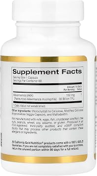 California Gold Nutrition Akkermansia 30B, 60 Veggie Capsules