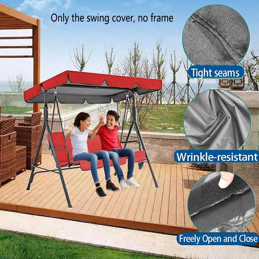 Generic Copertura Dondolo 2/3 Post Tettuccio Per Altalena Da Giardino， | Impermeabile Telo Ricambio Per Esterni E Giardino，Copertura Tetto Dondolo 210D Oxford(Green,98x72.8in-249x185cm)