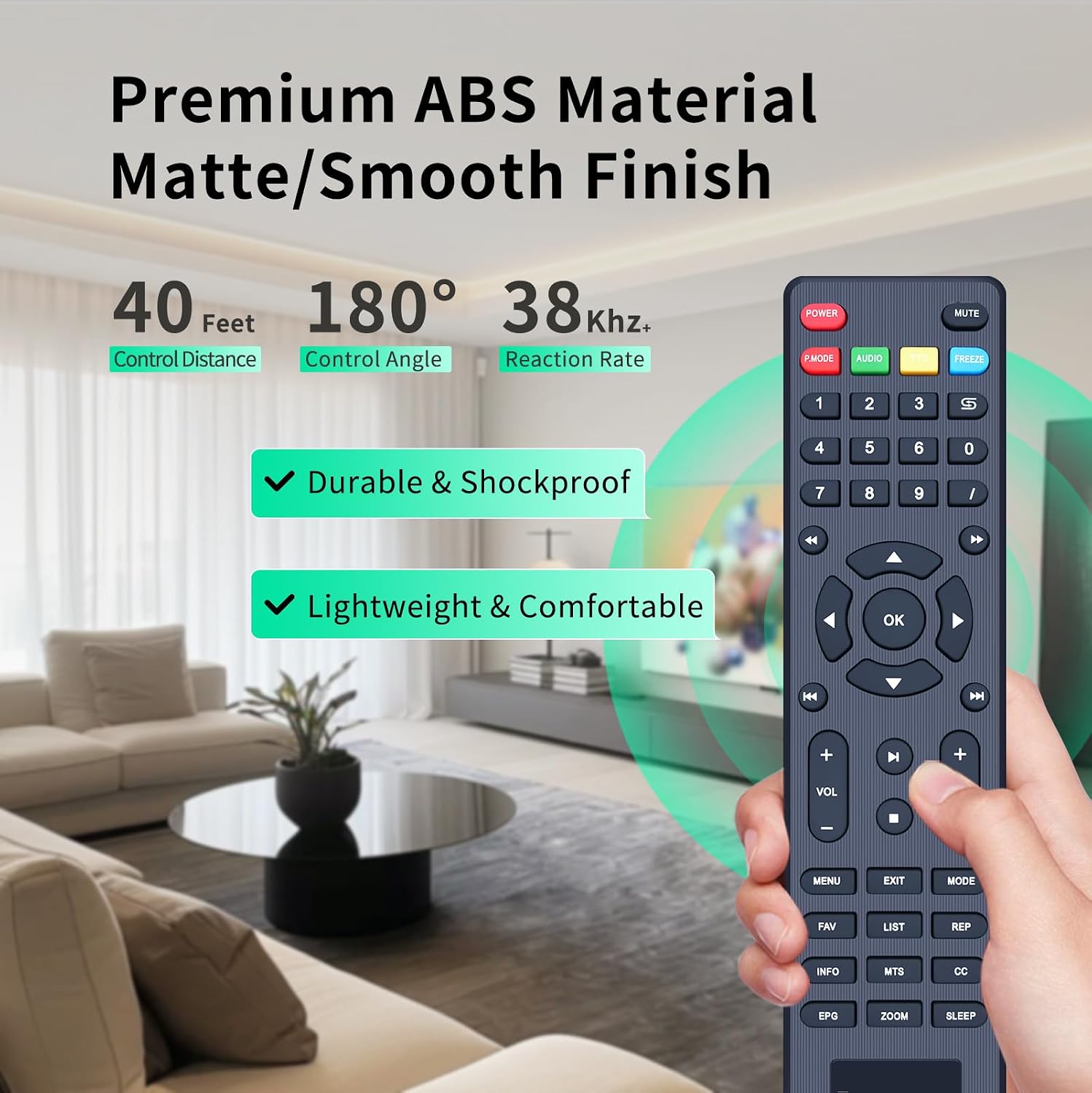 New TV Remote Control Replacement fit for Supersonic TV SC-2812, for Tyler TV TTV705-14 image 4