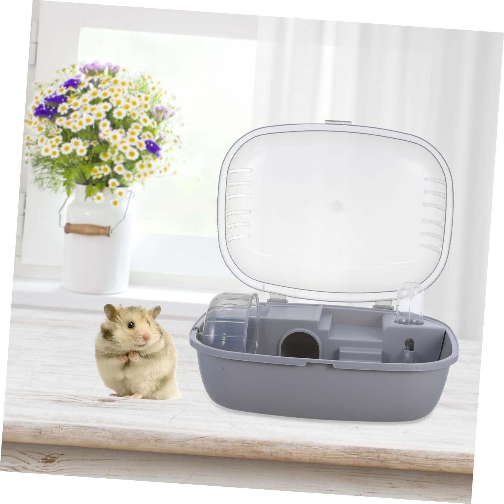 Hamster Transportbox für Drinnen, Kleiner Käfig aus Abs, Box