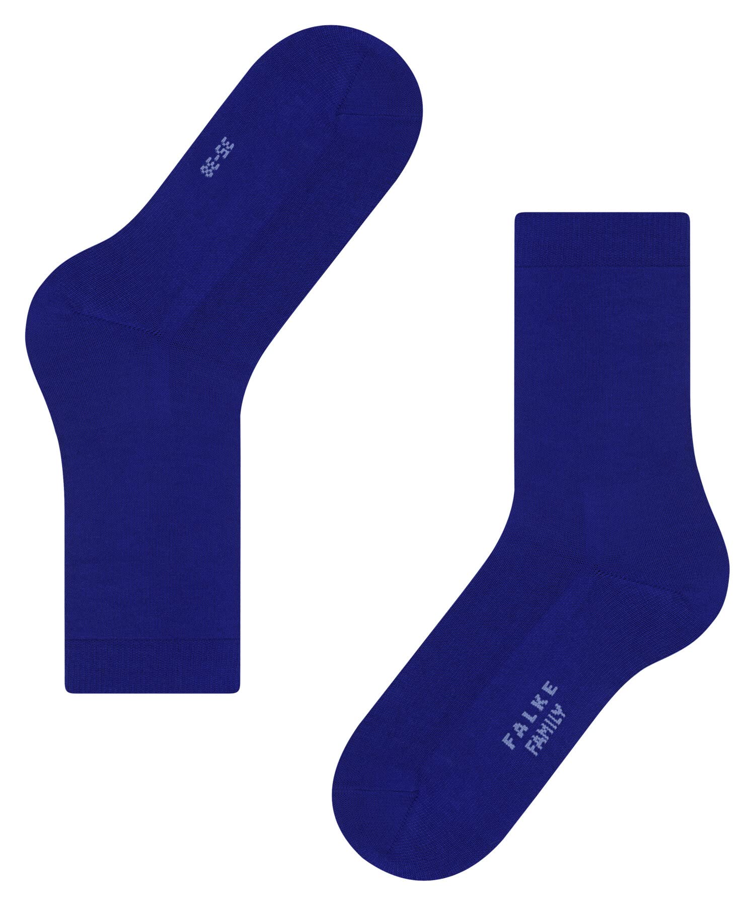 FALKE Family Coton Unies sans Motif 1 Paire Chaussettes, Bleu (Imperial 6065), 39-42 Femme