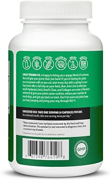 LIVELY VITAMIN CO. Joint Jive - Lubricate Joints (Knee, Ankle, Neck, Shoulder, Back) - Collagen - Glucosamine - MSM - Quercetin - Chondroitin - Devils Claw - Shellfish-Free Formula - 120 Count