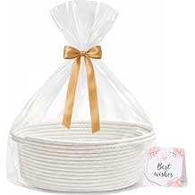 Gift Basket Empty, Small Baby Shower Basket for Gifts, White
