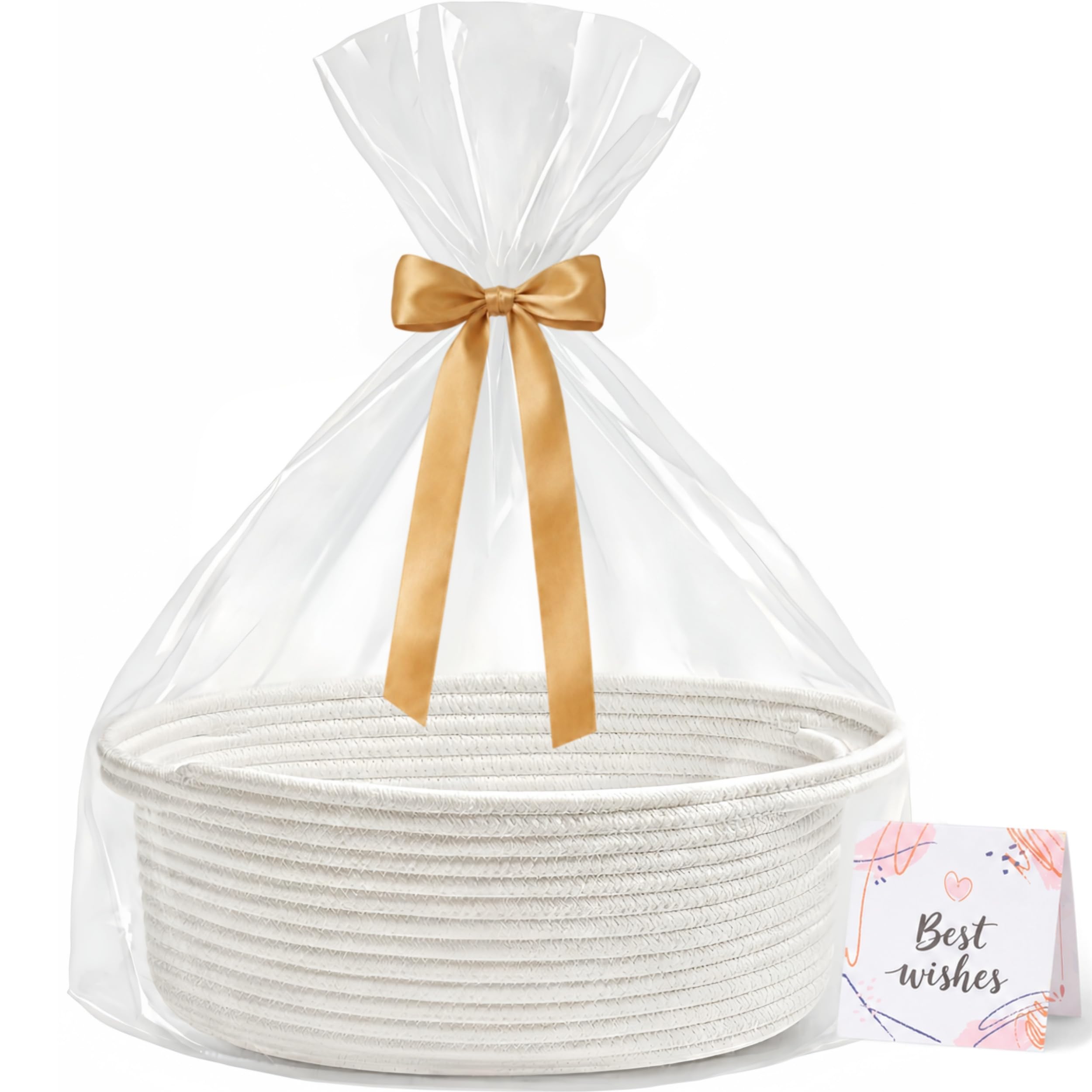 Gift Basket Empty, XLarge Baby Shower Basket for Gifts, White
