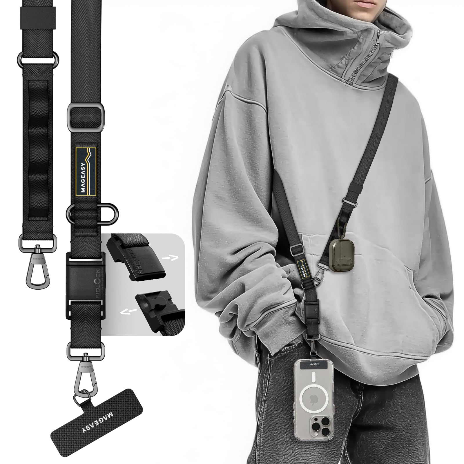 Amazon.com: MAGEASY 20mm FidLock Dual Crossbody Utility Strap