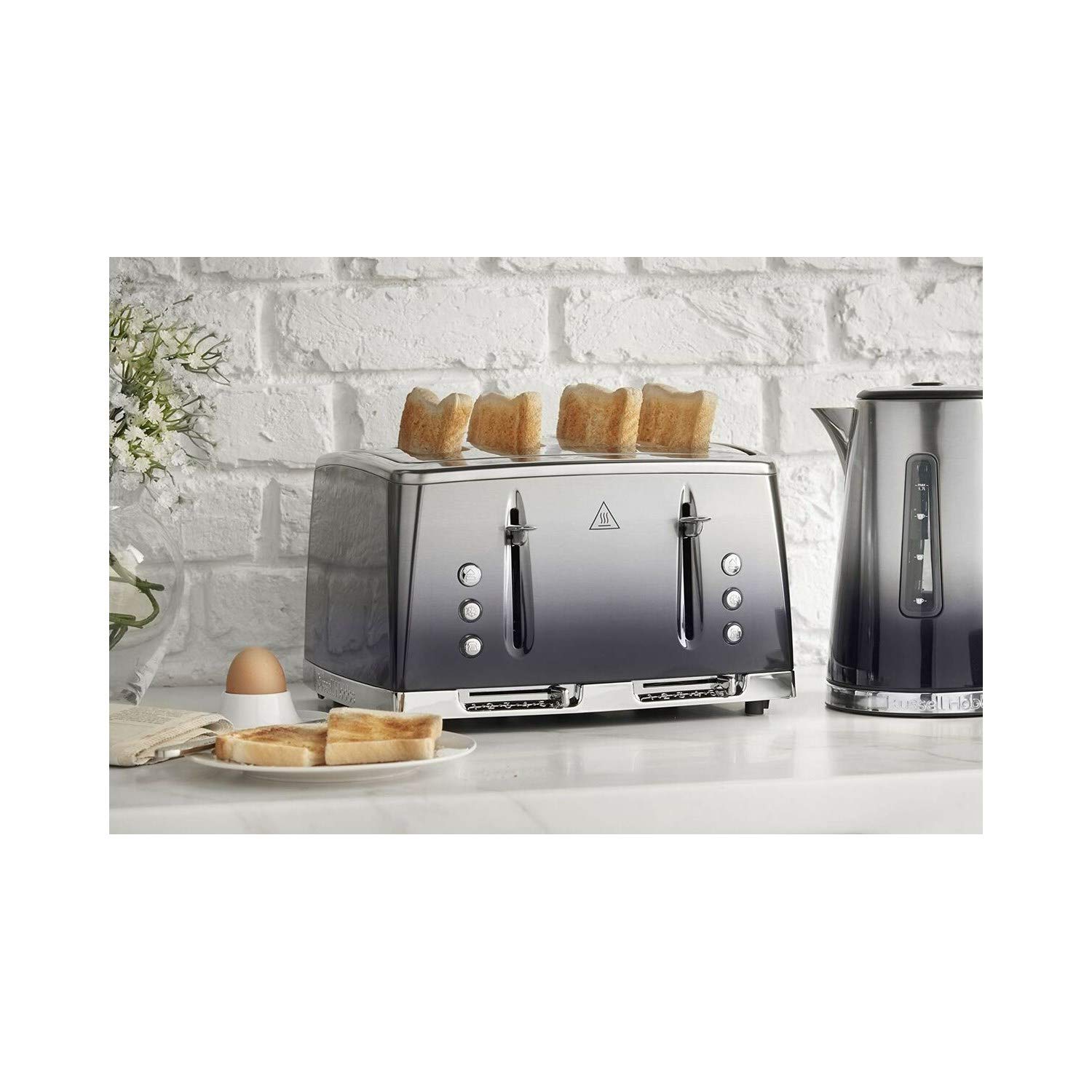 Russell Hobbs 4 Slice Eclipse Toaster with faster toasting technology (Independent slots, Lift & look, 6 Browning levels, Frozen/Cancel/Reheat with indicator lights, 850W,... - Image 3