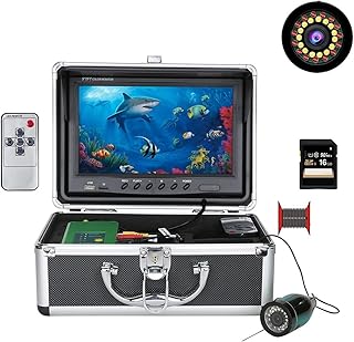 CâMera De Pesca SubaquáTica 9 Polegada DVR Fish Finder Pesca Subaquática 1080P Câmera HD 1280*720 15pcs LEDs Brancos + 15pcs Lâmpada Infravermelha 15m Câmera Para Pesca Localizador De Peixes De VíDeo