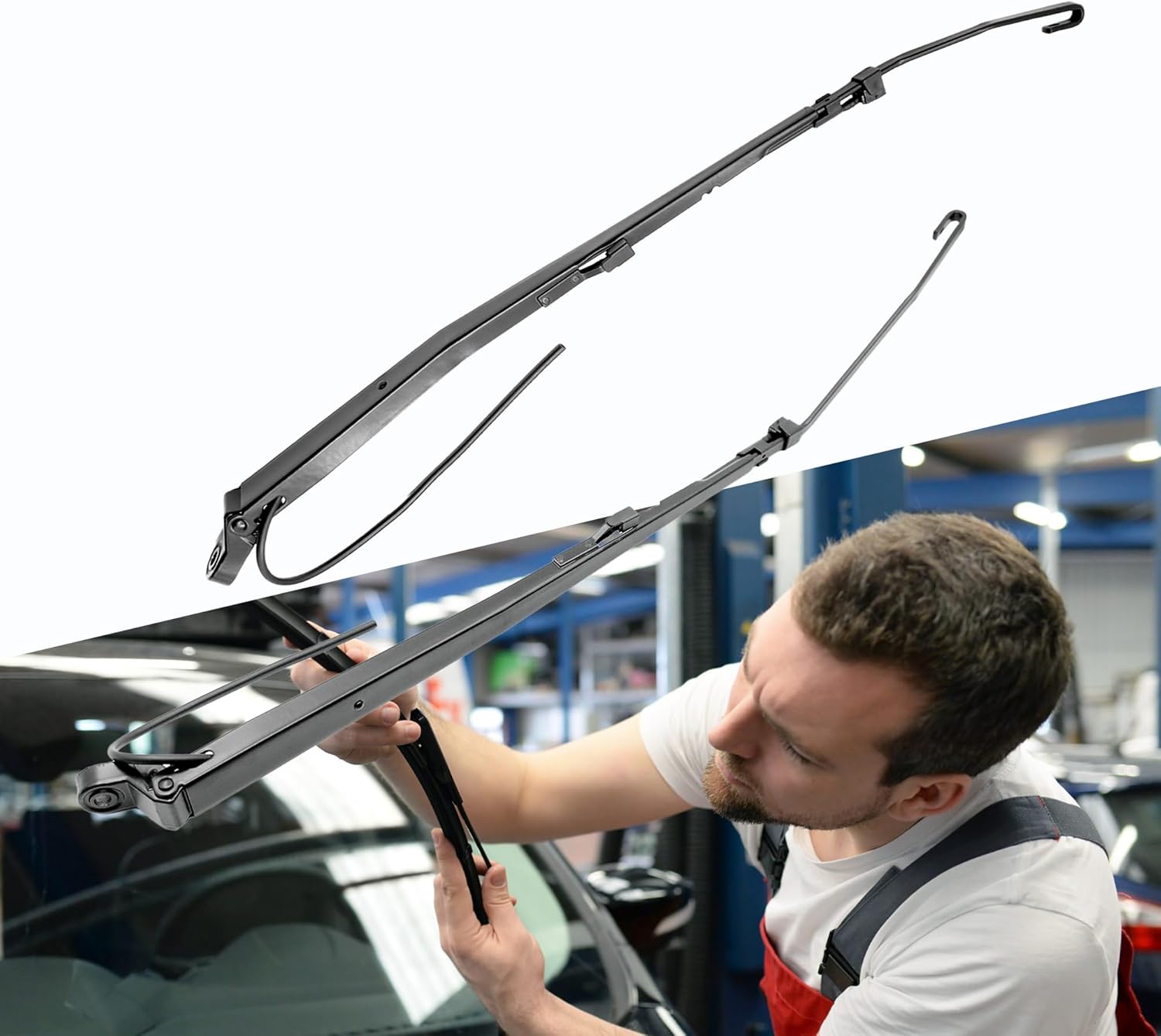 42539 42691 1 Pair Front Windshield Wiper Arm Kit Compatible with 1997-2005 Buick Century Regal Chevrolet Impala Monte Pontiac Grand Prix Carlo Intrigue Replaces OE 15237916 15237915
