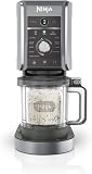 Ninja CREAMi Deluxe - Macchina per Gelato, Sorbetti, Yogurt, Frullati e Altro - Gelatiera con 10 Programmi, Doppia Coppetta - Opzione 2 Gusti in 1-2 Vasetti Grandi - Modello NC502EU, Colore Argento - 1