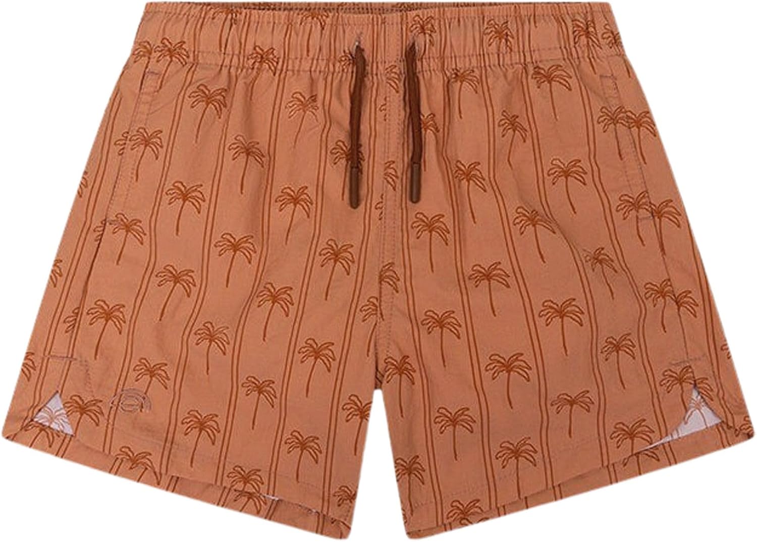 Swim Essentials Swim Shorts - Brown - Palm Stripe