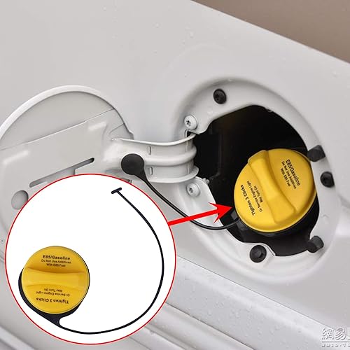 Miniatura 2 de Tapa del depósito de combustible E85, tapa de gasolina compatible con Chevy GMC Cadillac - Avalanche 2007-2011, Silverado 1500, Suburban 1500,