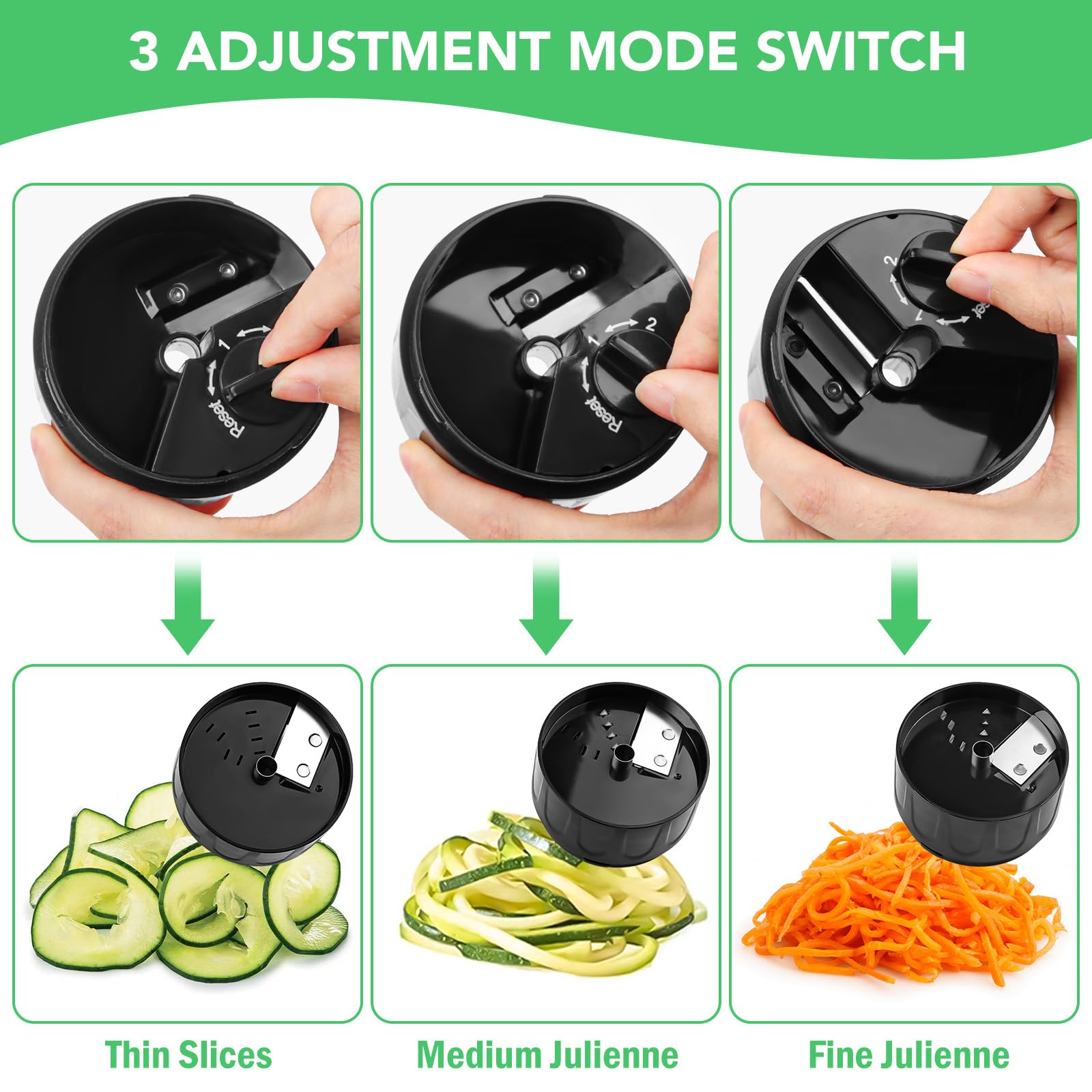 Coupe Légues - 4 En 1 Coupe Légue Spiralizer, Spaghettis De Légues