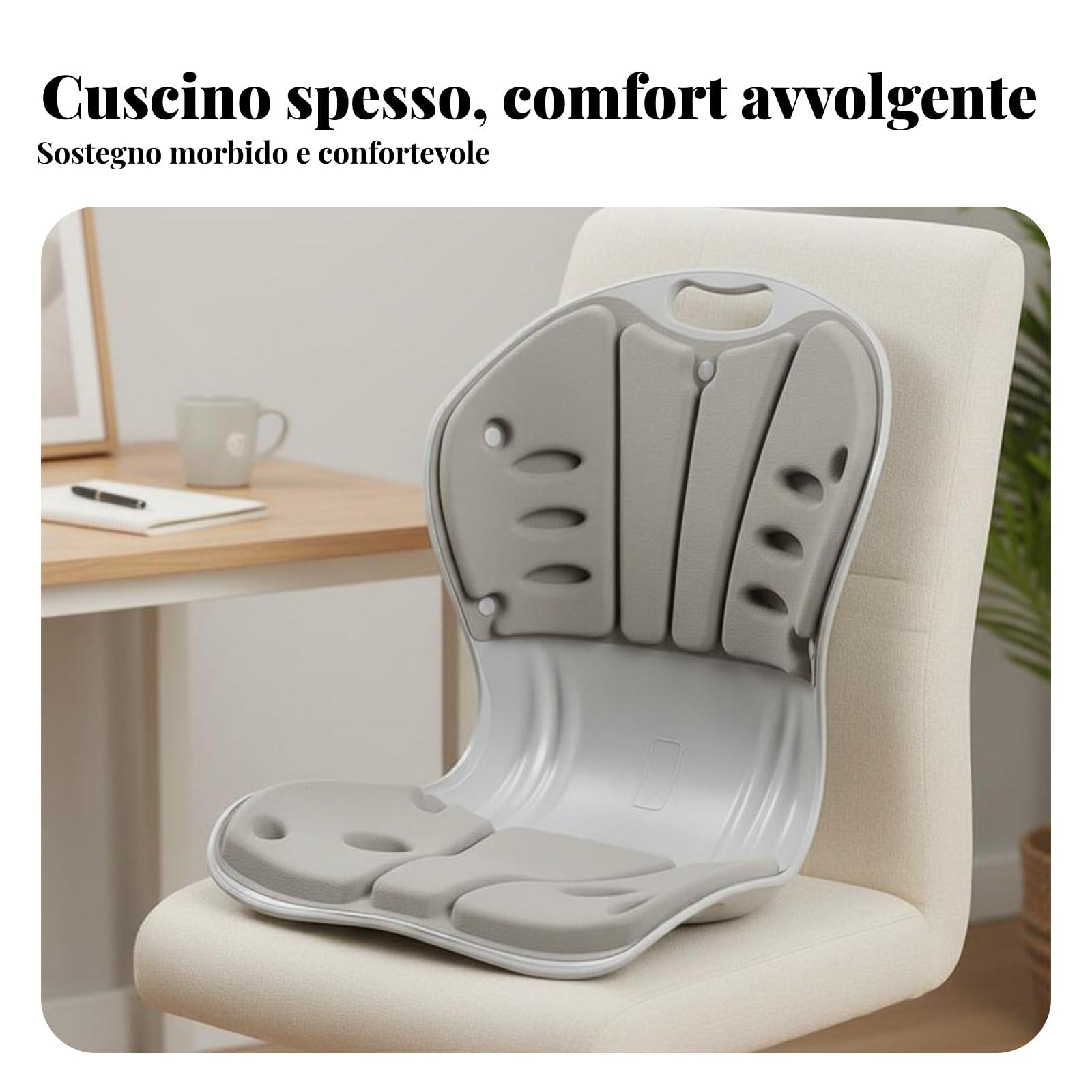 Cuscino Lombare Supporto Schiena Memoria Cuscino per Sedia Poggiareni Supporto Posturale con Schiuma E Sostegno Mirato a Zona Lombare E Anche Adatto Auto, Rosa, Con Tracolla
