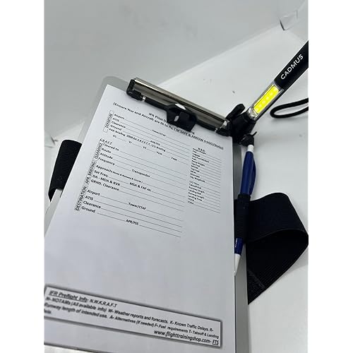 Vfr, Ifr Pilot Aluminum Kneeboard with Writing Pad, Multi-Functional, All-In-One
