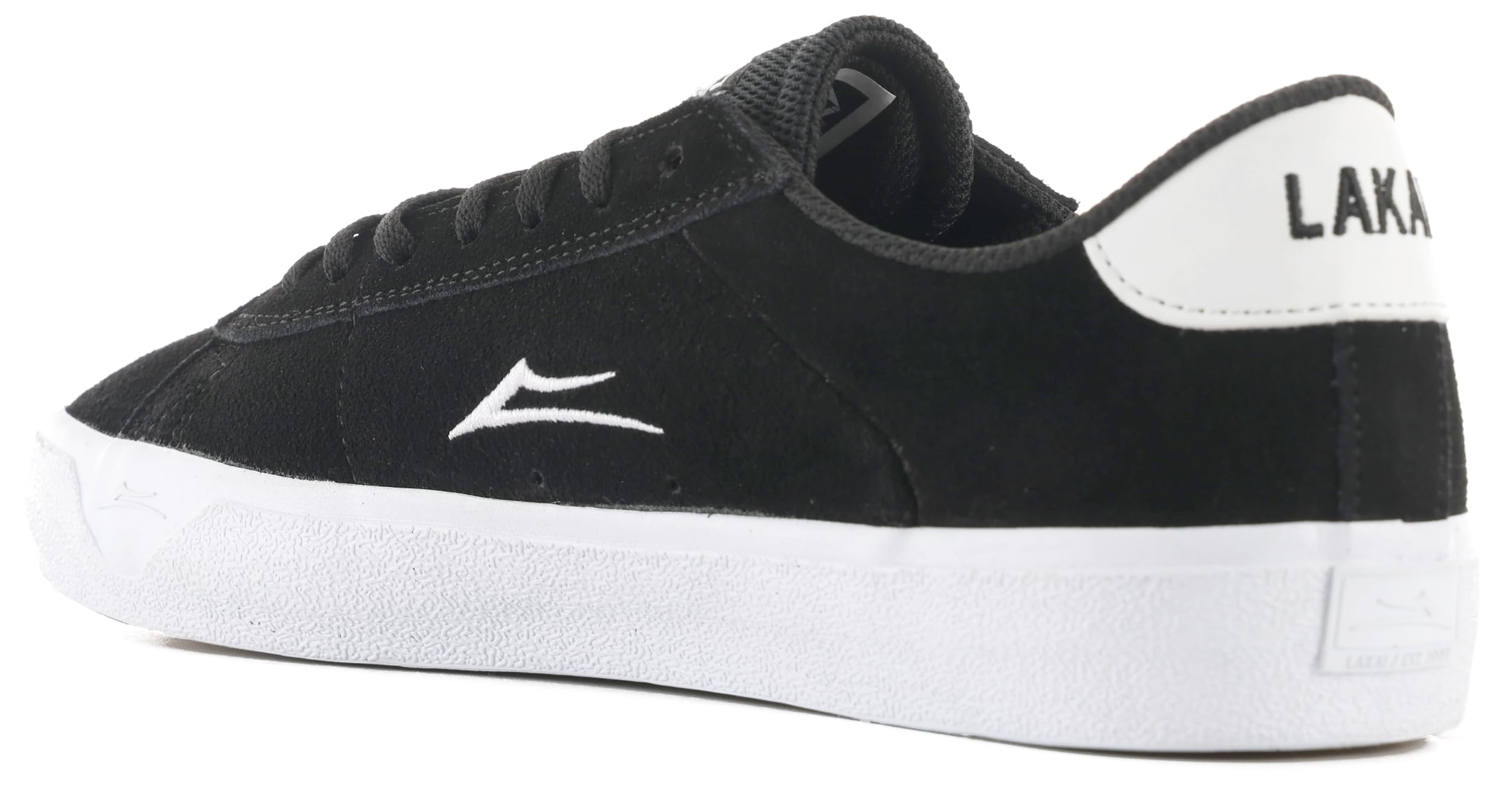 Lakai Newport Mens Skate Shoes, Black Suede, 9.5
