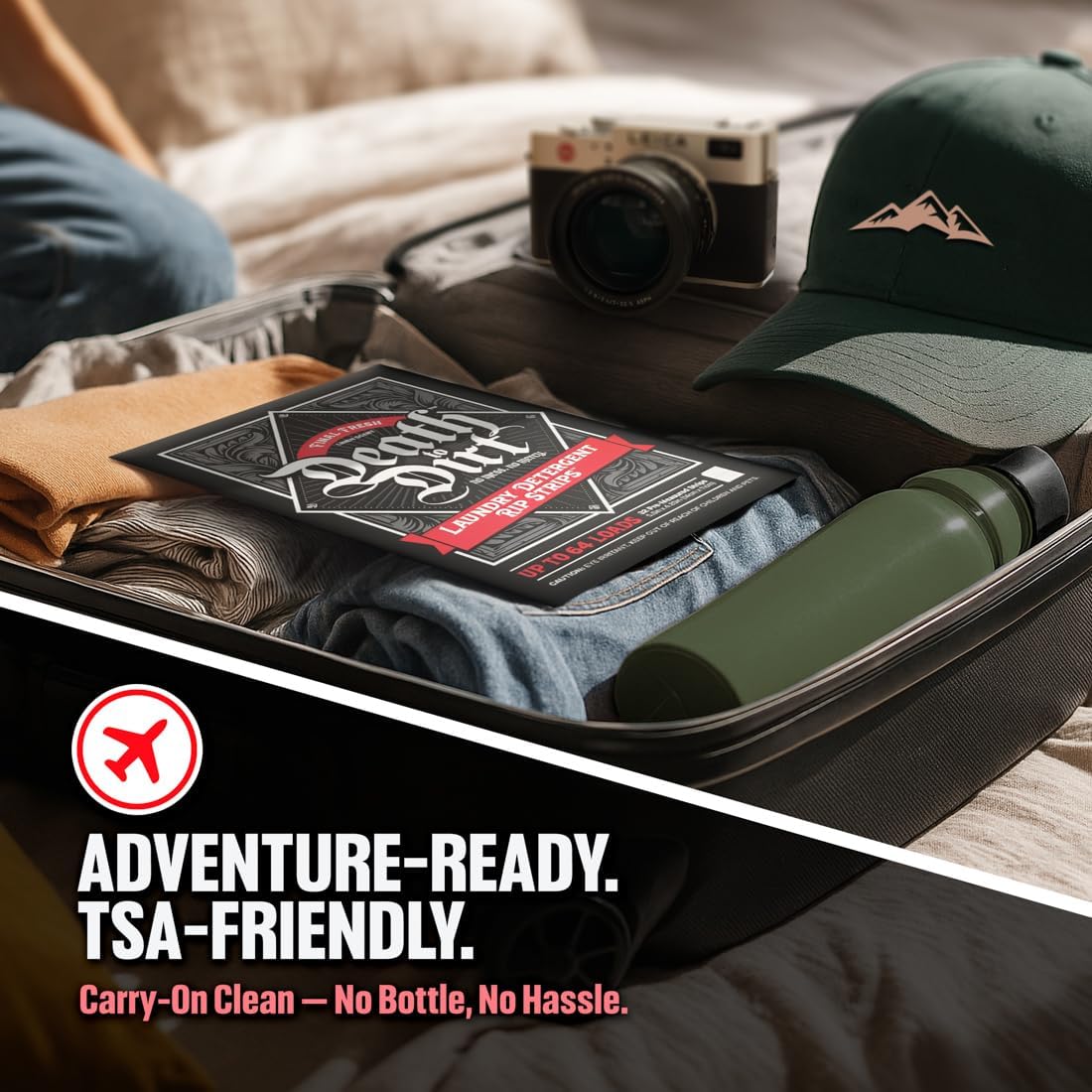 Death to Dirt Laundry Detergent Sheets, 64 Loads, Tough on Stains and Odors, Gentle on Skin and Fabric, Plant-Based & Eco-Friendly, Final Fresh Linen Scent, 32ct - Image 6