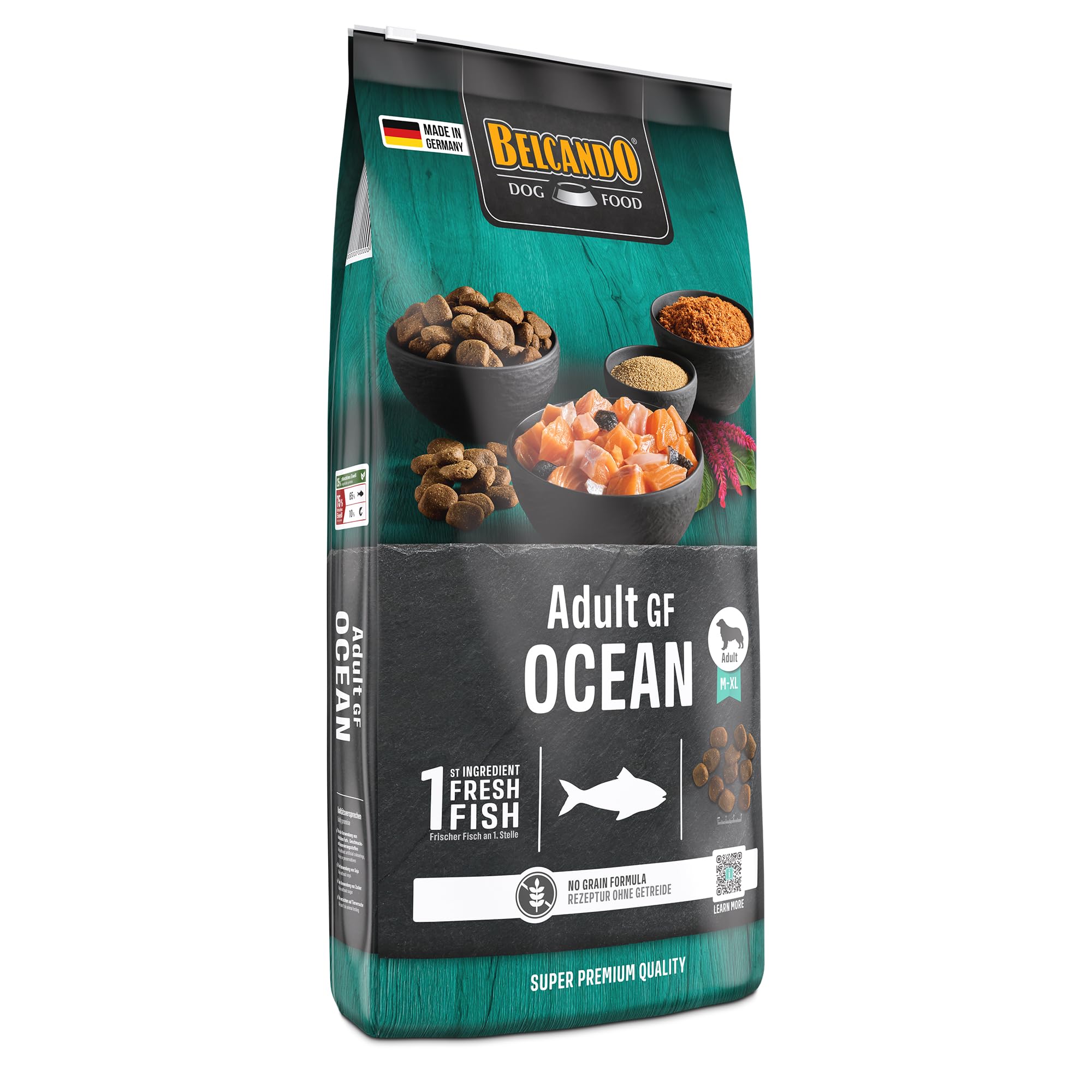 BELCANDO Adult GF Ocean [12,5 kg] | Aliment Complet sans céréales au Poisson pour Chiens Adultes dès 1 an