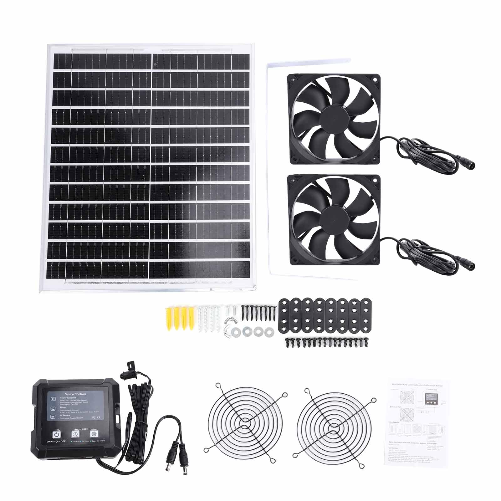 Extractor de Energía Solar para Gallinero de Alta Velocidad con Sensor Infrarrojo para Ventilación Eficiente en Gallineros