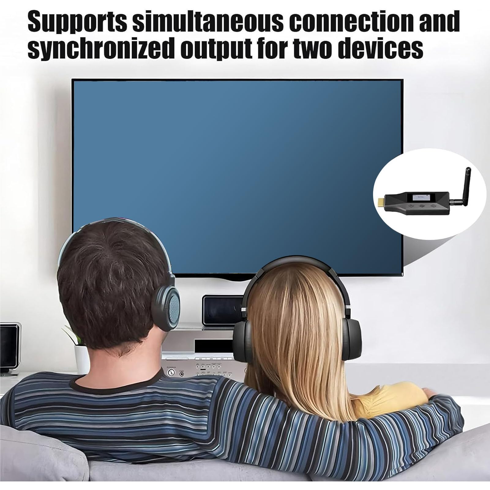 LICAEVEY Transmisor EARC ARC a Bluetooth, Adaptador de Audio AptX de Baja Latencia 24 bits 48KHz con Control de Volumen CEC para 2 Altavoces de Auriculares