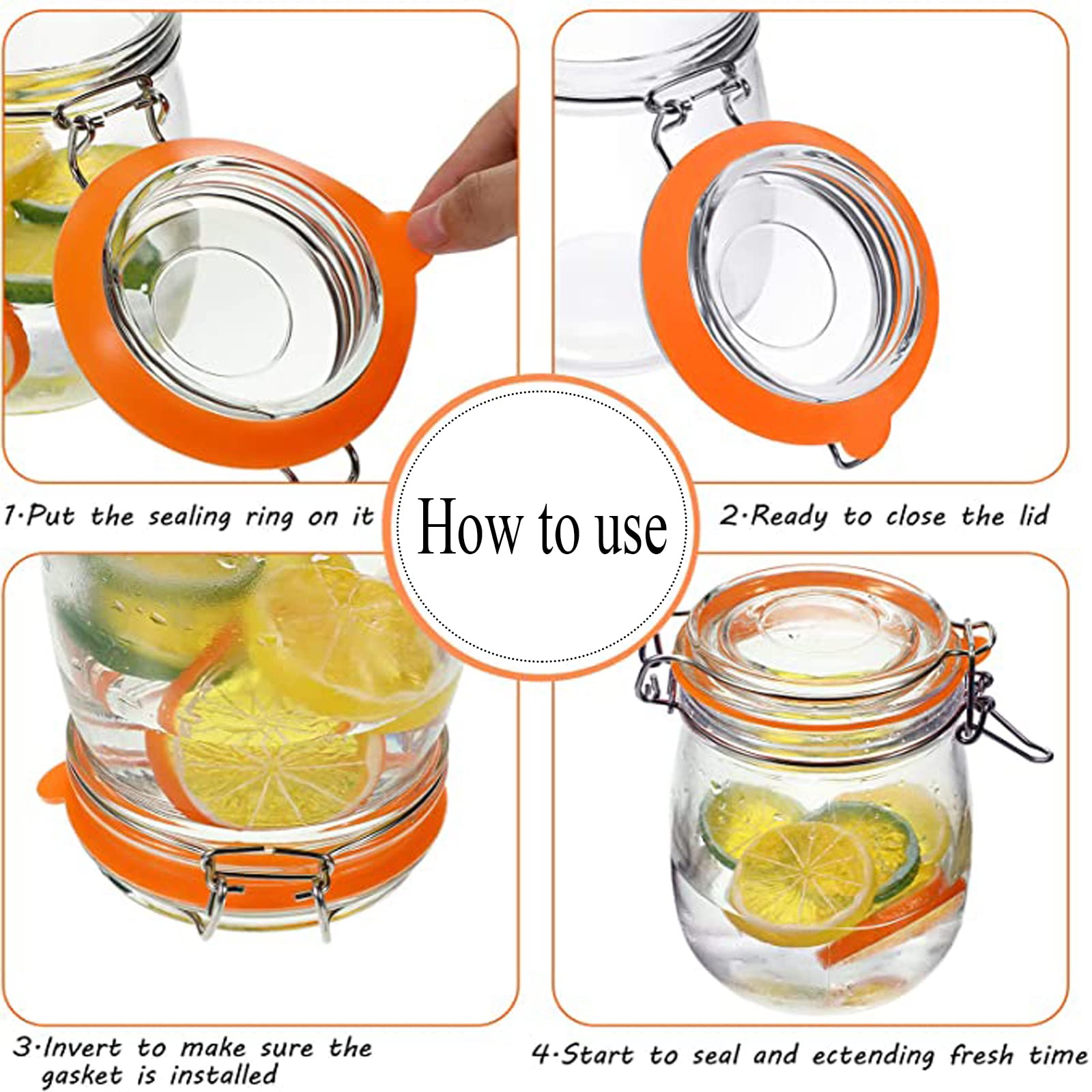 20 Anelli Di Tenuta In Silicone Per Barattoli - Guarnizioni Ermetiche Per Conservazione Alimenti - Foto 10