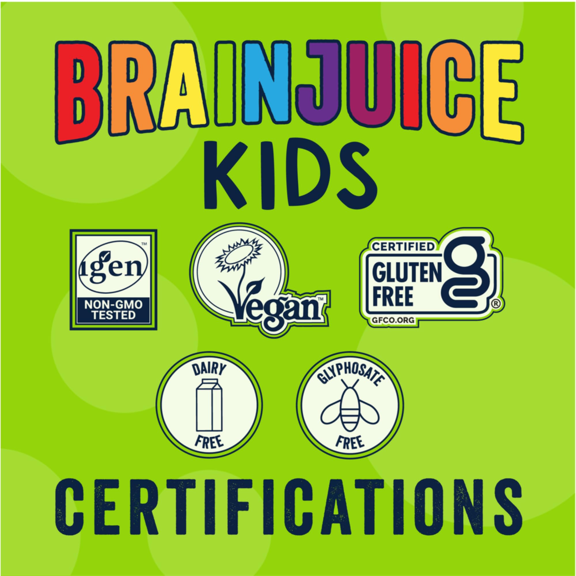 BrainJuice Kids, Dragon Berry Nootropic Supplement Shot, 2.5 fl oz, 12 Pack — Amazon image 6