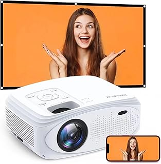 Projector, 5G Portable Video Projector with WiFi and Bluetooth Function, 9500L Outdoor Projector Native 1080P Support 350 Inch Display, Compatible with Android/iOS/TV Stick/Computer