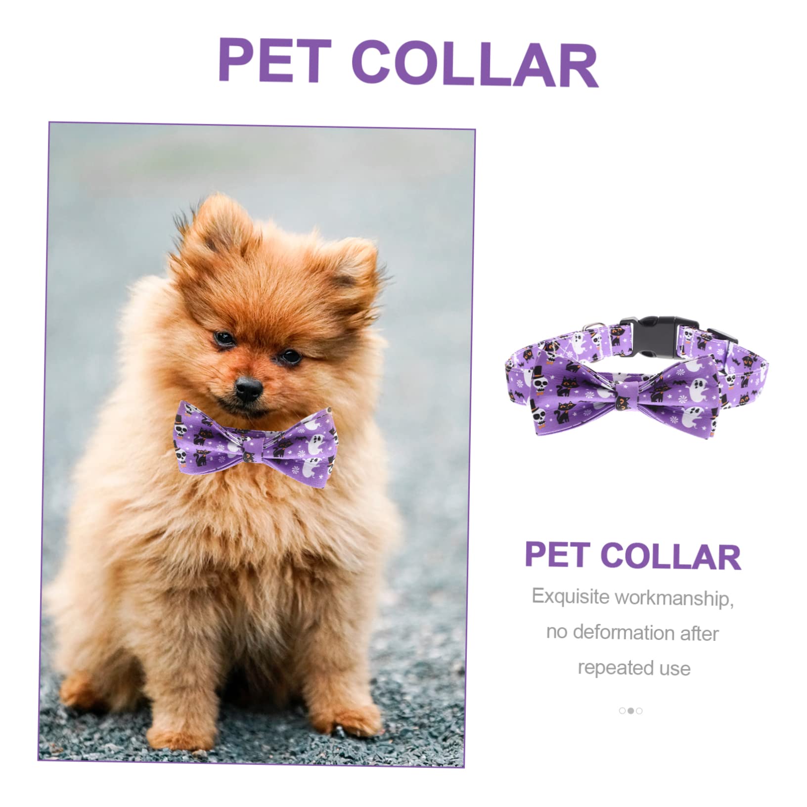 HANABASS 3stücke Dekorativer Halloween Katzenhalsband Mit Abnehmbarem Schleifen-Design Leicht Verstellbar Für Haustierpartys Und Festliche Anlässe