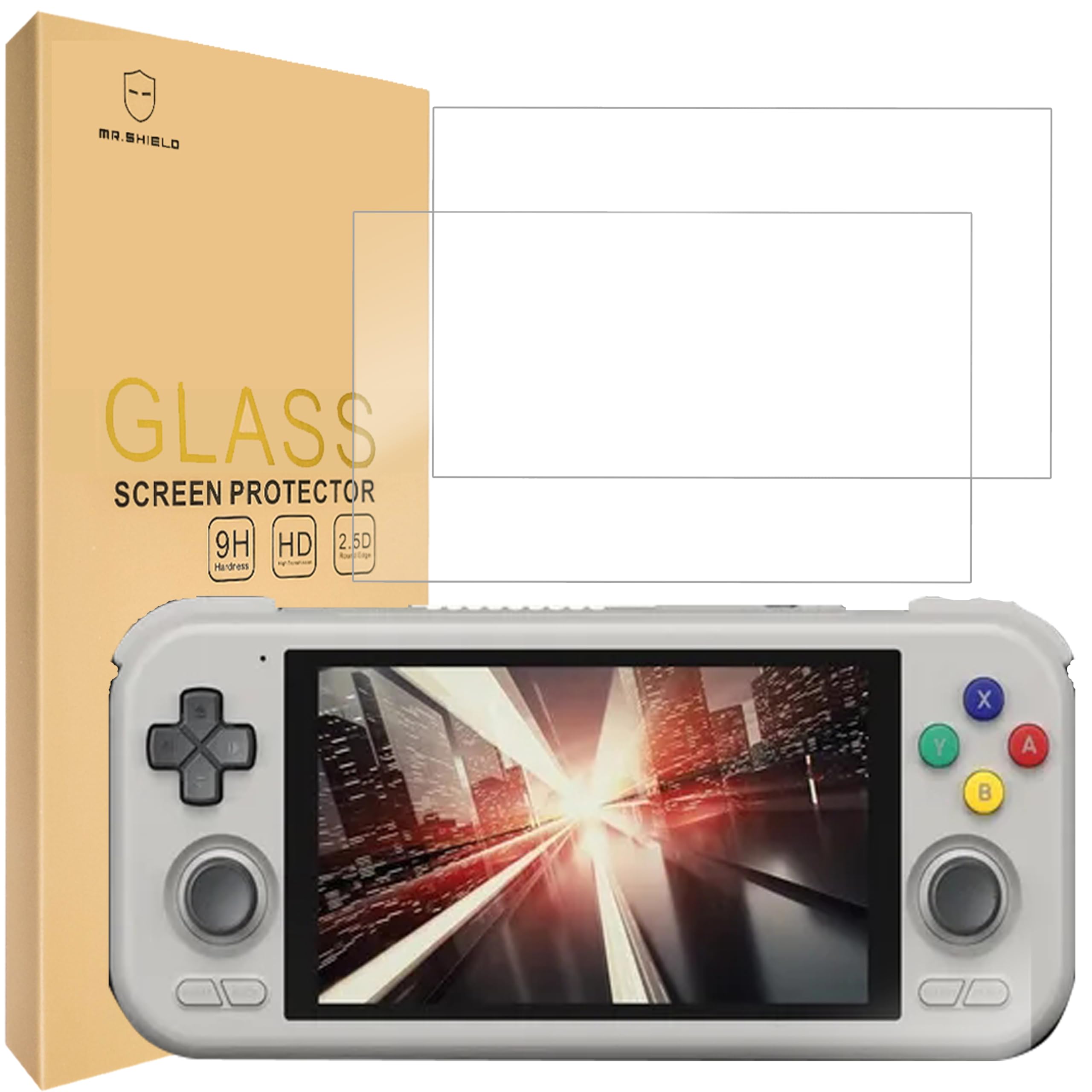 Mr.Shield Screen Protector compatible with Retroid Pocket 4 / Retroid Pocket 4 Pro [Tempered Glass] [2-PACK] [Japan Glass with 9H Hardness]