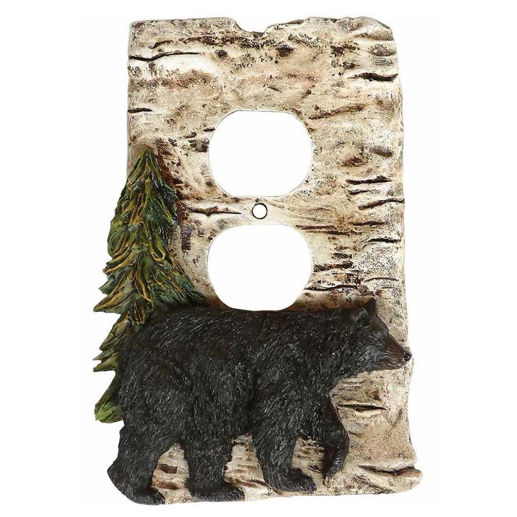 BLACK FOREST DECOR Bear and Birch Outlet Cover