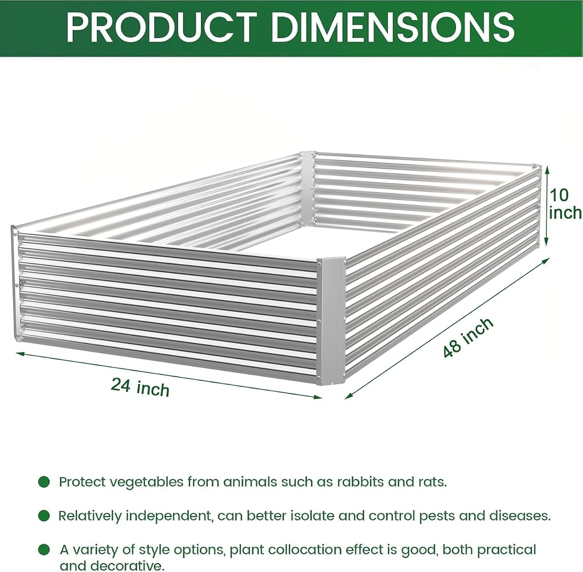 Ollys Garden Galvanized Steel Raised Garden Bed view 2