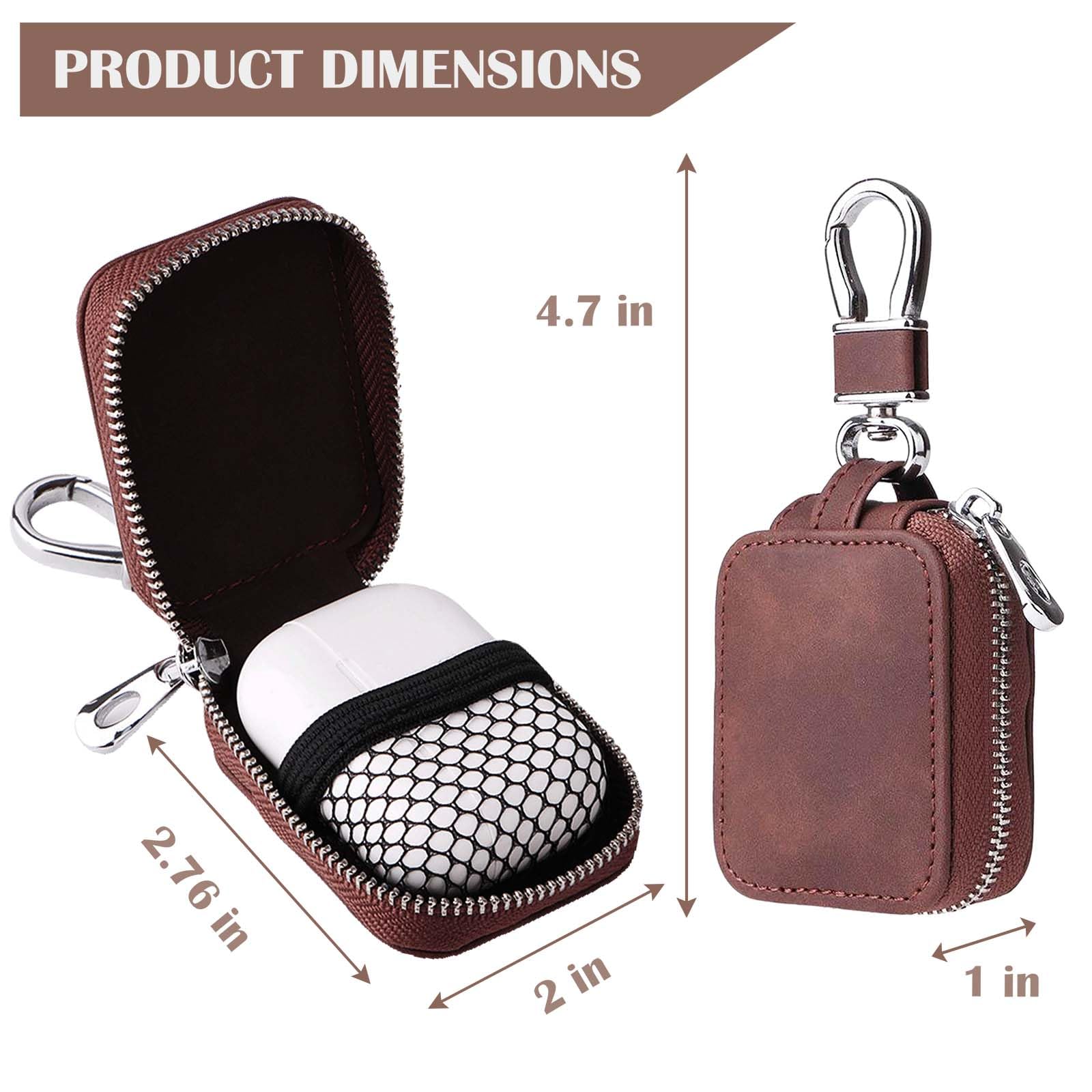 Earbud Case Headphone Storage Case Compatible With Airpods 1/2/3/Pro Wireless Earphones Carrying Pouch Small PU Leather Bag Shockproof Earpods Cover Universal Bag Travel Protection Pouche
