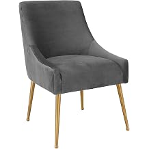 Beatrix Pleated Grey Velvet Side Chair