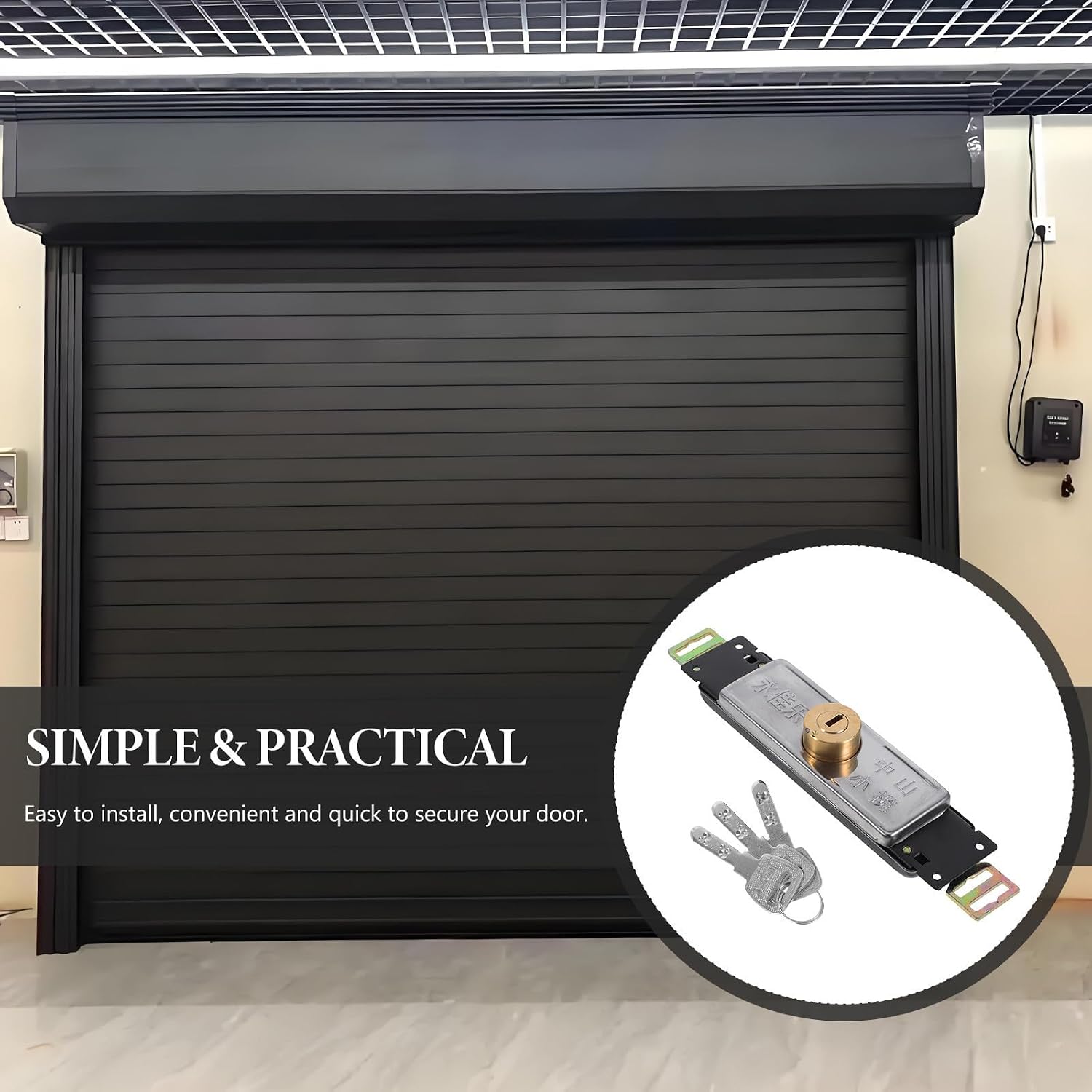 Rolling Garage Door Lock Heavy Duty Shutter Door Lock for Security Safety