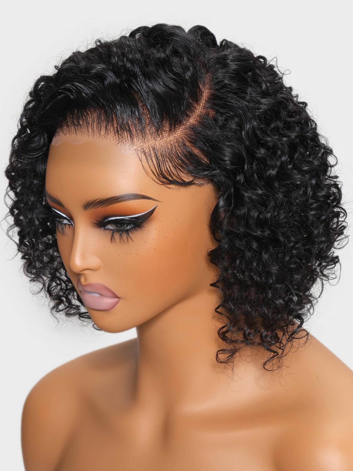 Beauty Forever 10inch Curly Glueless Wigs Human Hair 7X5 Bye Bye Knots Wear and Go Bob Wig Pre Plucked Pre Cut HD Lace Short Curly Wig for Women 150%