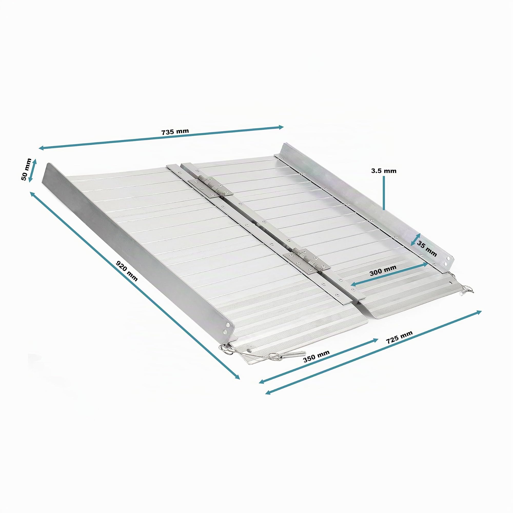 Rampa Silla Ruedas 92cm 270kg Plegable Aluminio portátil minusválidos Motos