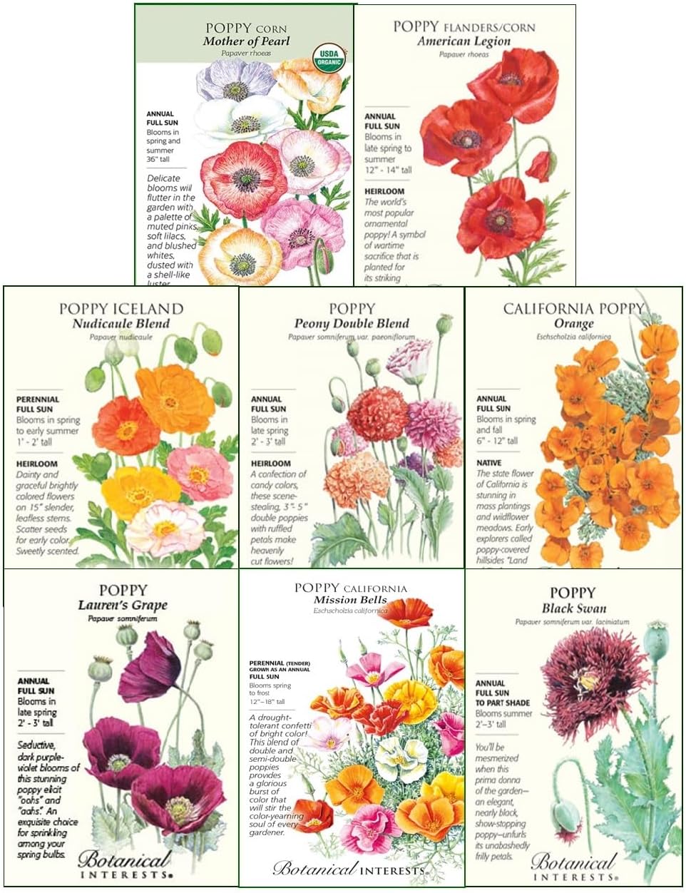 Landscaper's Pack: Ultimate Poppy Mix – 5000 Non-GMO Breadseed Seeds (Papaver) For Easy Growing