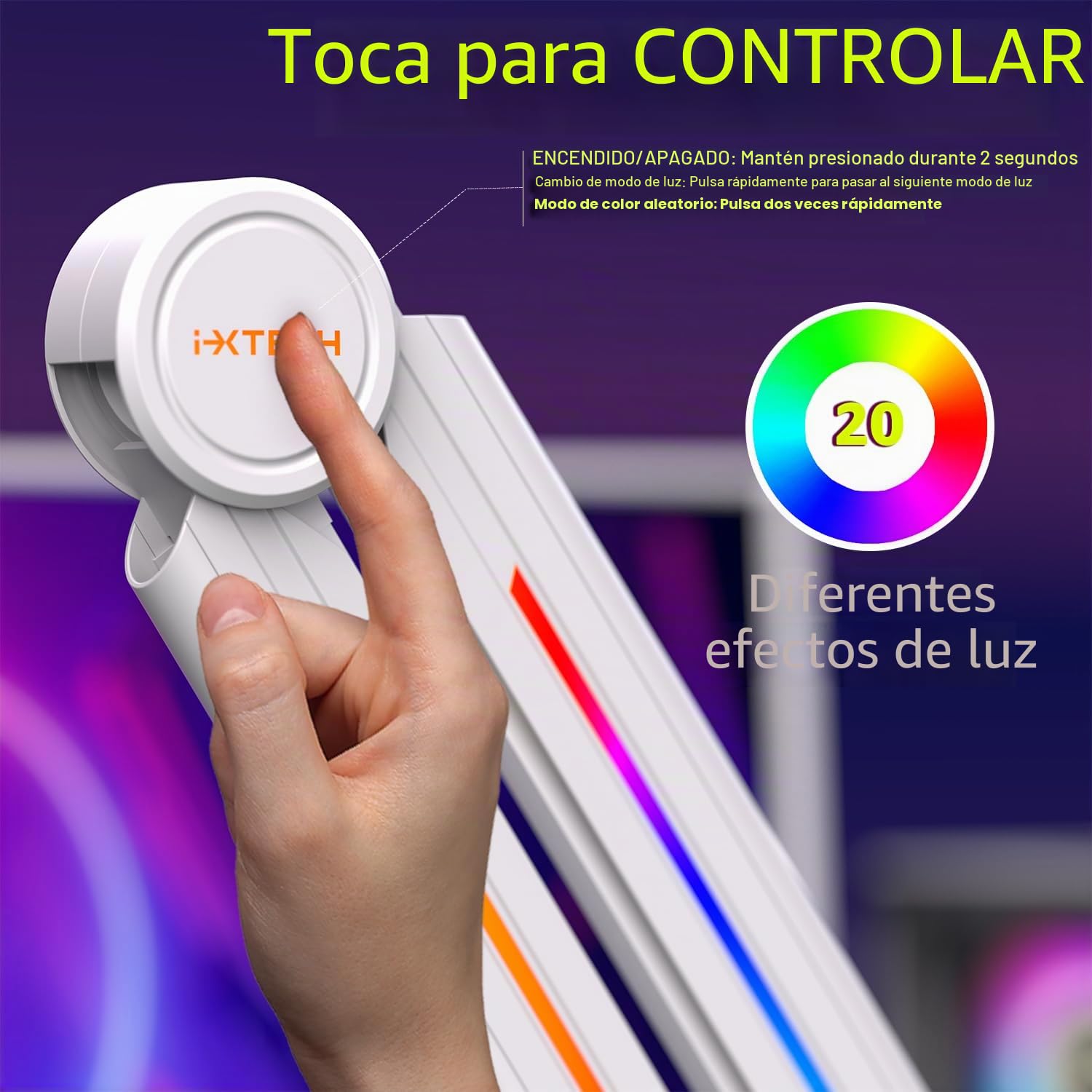 IXTECH Brazo de micrófono RGB de perfil alto, soporte de micrófono de brazo superior para escritorio, soporte de micrófono ajustable con soporte de escritorio, brazo de micrófono para transmisión en