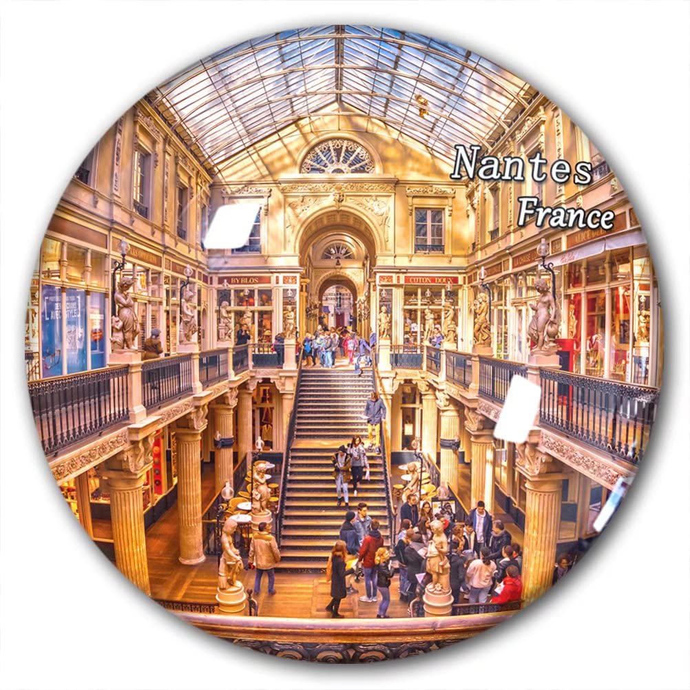 Lywallca France-1404 France Nantes Fridge Magnet Refrigerator Stickers Decorative Magnet Travel Souvenir Crystal Glass
