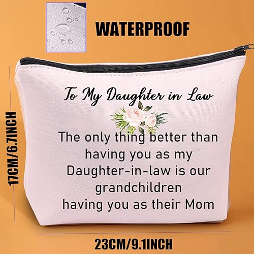 Miniatura 2 de To My Daughter-in-Law Gifts - Bolsa de maquillaje para nuera, la única cosa mejor que tenerte como mi nuera, Beige, Moda