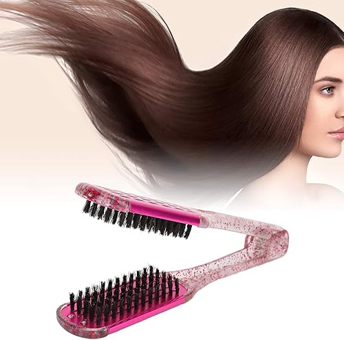 Cepillo de doble cara para alisar el cabello, peine alisador de pelo, peine alisador de pelo, abrazadera de cepillo, herramienta de peinado para