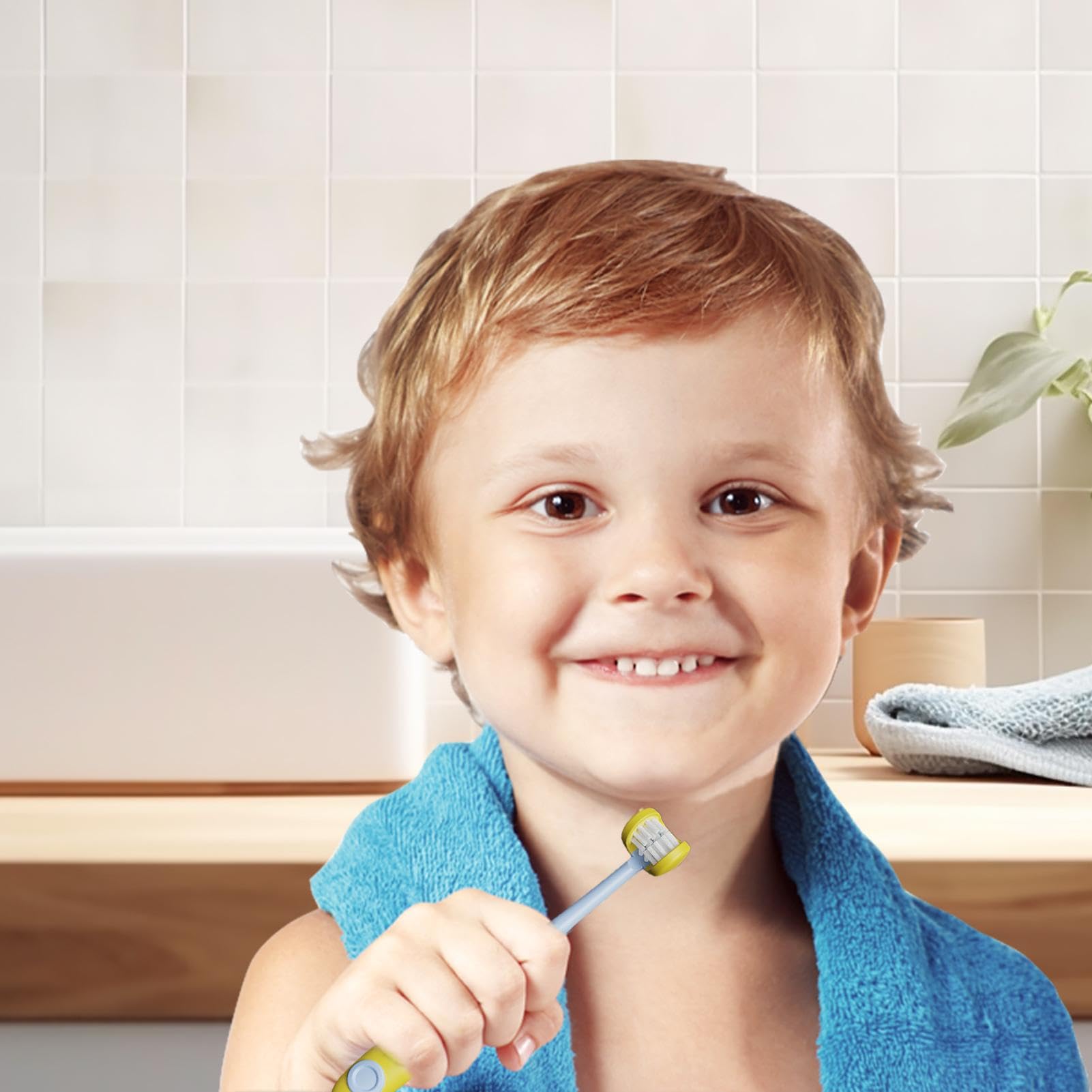 Spazzolino da denti per capelli morbidi a tre lati, spazzolino da denti | morbido per bambini piccoli, astronaut design spazzolino da denti per la cura dei denti dei bambini piccoli, spazzola morbida