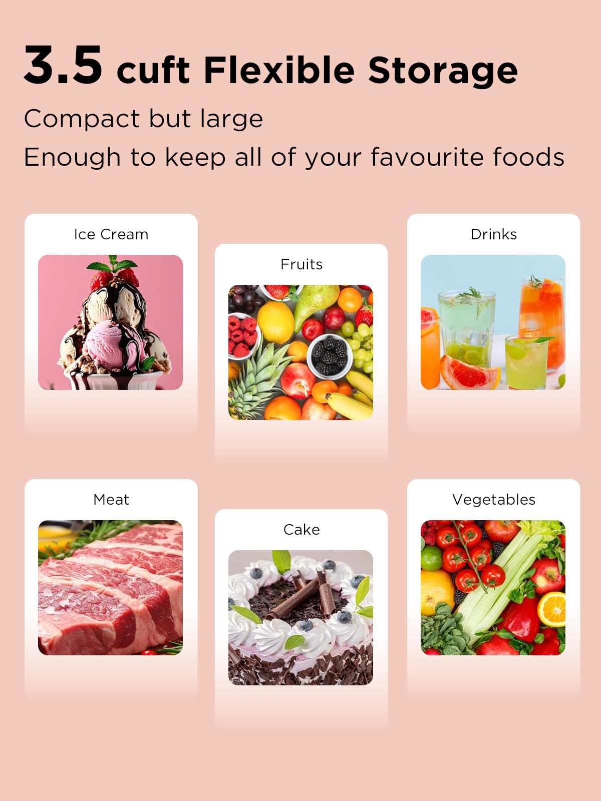 F.W.Woolworths 3.5 Cu.Ft Chest Freezer With Removable Basket, Deep Freezer Adjustable 7 Thermostat, Compact Freezer For Kitchen, House, Office, Garage, Basement, Rvs-Black on Fridge.com - View 5
