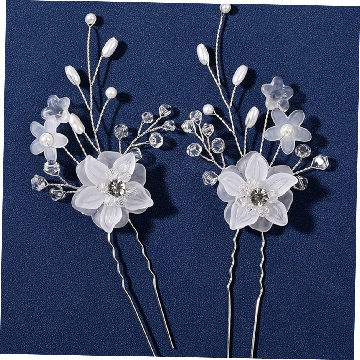 Beavorty 4juegos Diadema De Perlas Flores y Horquillas Para Novias y Fiestas Accesorio De Cabello Elegante y Delicado Para Mujeres