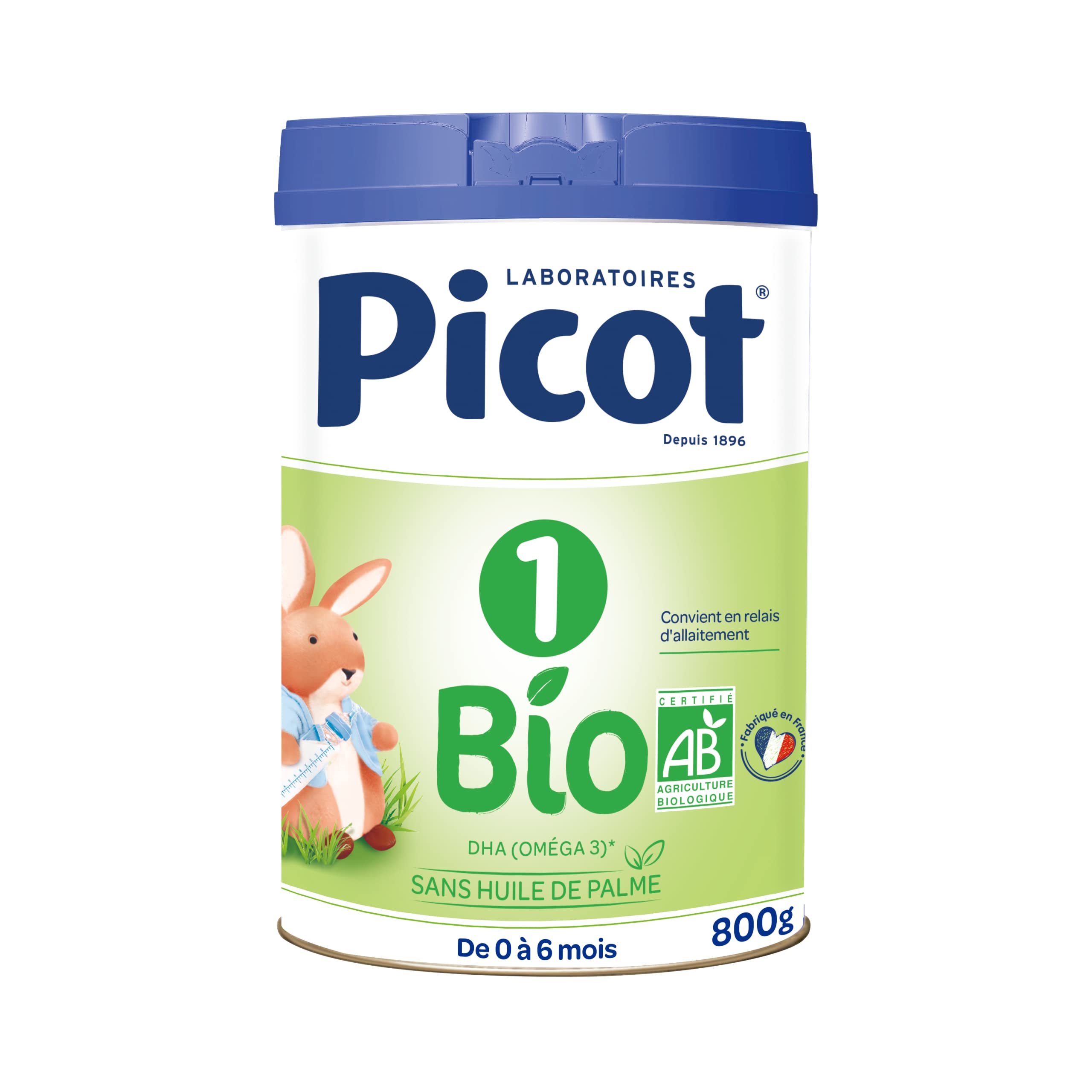 1 Lait En Poudre Des La Naissance 0-6 Mois Bio 800g Picot
