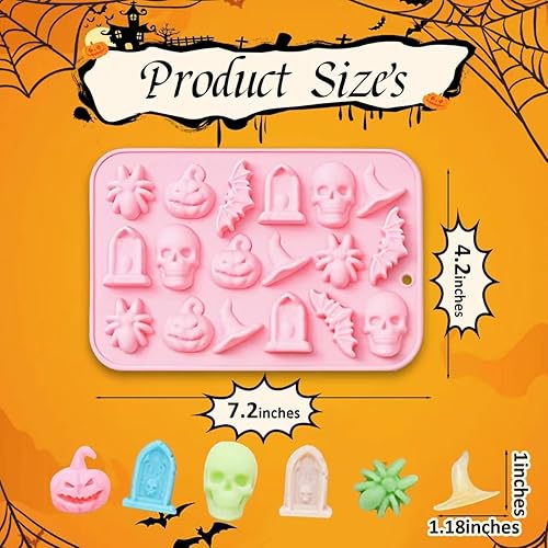 Miniatura 4 de Juego de 2 moldes de silicona para chocolate de Pascua  36 cavidades de conejo, huevo, cabeza de conejo, formas de cesta, moldes antiadherentes de